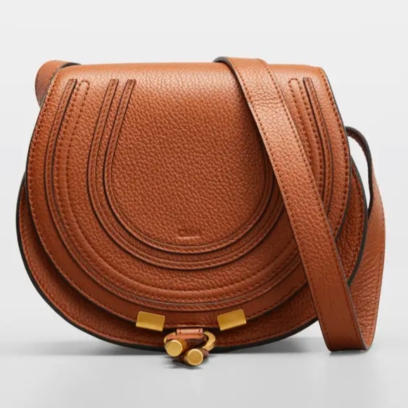 Chloe Handbags - Chloe Small Marcie Leather Crossbody Bag in Tan